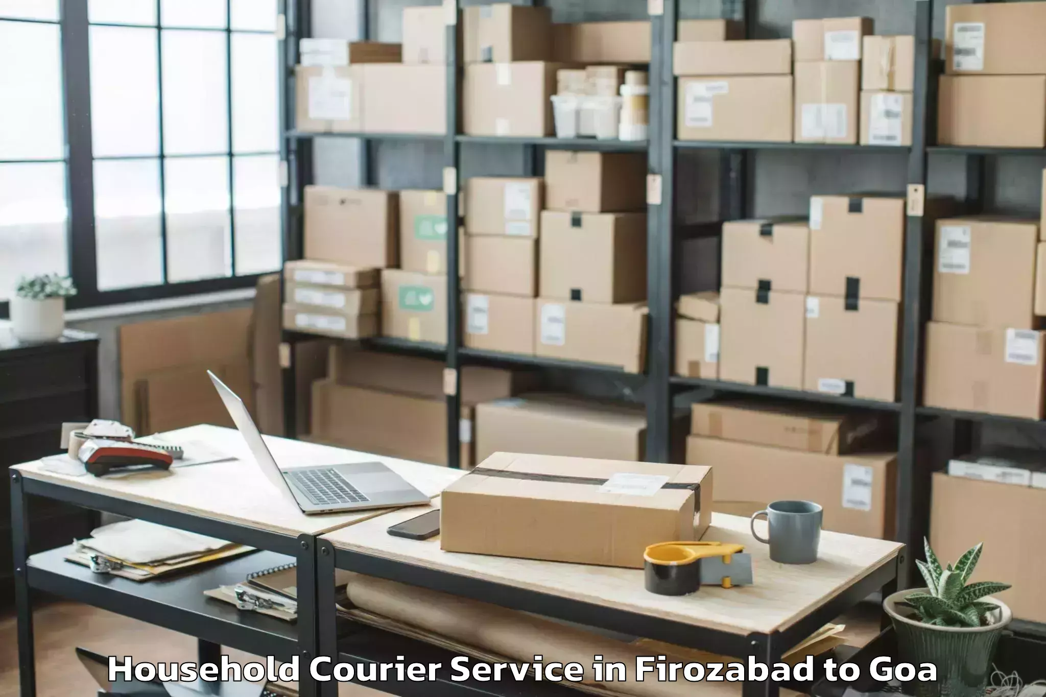 Book Firozabad to Sancoale Household Courier